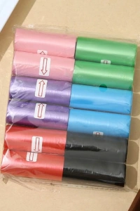 12li Köpek Dışkı Poşeti Düz Renkli Set