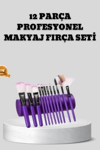 12 Parça Makyaj Fırça Seti – Profesyonel ve Günlük Kullanıma Uygun