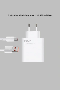 120 Watt Hızlı Şarj Adaptörü Samsung S20 S21 S22 S23 Uyumlu