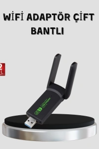 1200 Mbps Dual Band WiFi Adaptör – 5.8G & 2.4G Çift Antenli