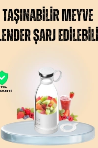 1200mAh Şarjlı, Hafif ve Pratik Taşınabilir Blender
