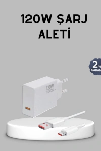 120W Süper Hızlı Şarj Adaptörü – Type-C Kablo Dahil, Yüksek Voltaj Korumalı