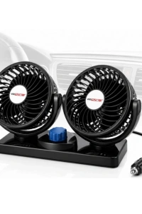 12V Araç İçi Vantilatör Çift Modlu Döner Başlıklı Oto Fan