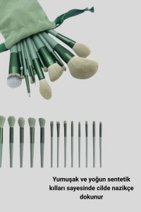 13 Parça Makyaj Fırça Seti – Ergonomik, Dökülme Yapmayan, Taşınabilir
