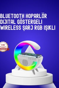 13 Renk Seçenekli Kablosuz Şarj Cihazlı LED Lamba