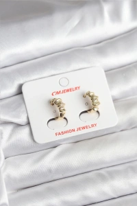 14K Gold Renk Kaplama CM Kadın Küpe