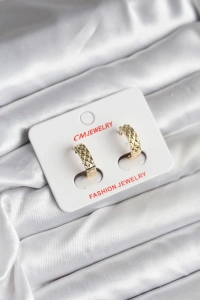 14K Gold Renk Kaplama CM Kadın Küpe