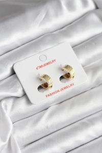 14K Gold Renk Kaplama CM Kadın Küpe