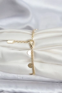 14K Gold Renk Kaplama Kalpli Model CM Kadın Bileklik