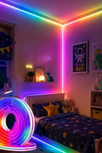 16 Milyon Renk RGB Neon Şerit Led İç ve Dış Mekan Dekor Işığı