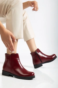 165-204 Bordo Yanki Günlük Kadın Bot