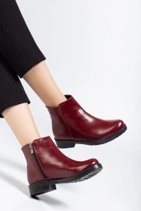 165-204 Bordo Yanki Günlük Kadın Bot