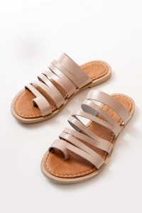 169-082 Nut Ortopedik Hakiki Deri Kadın Terlik