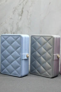 16x11 cm Deri Kaplamalı Makyaj Ve Takı Kutusu