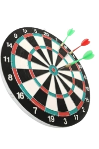 17 İnç Dart Tahtası 4 Metal Dart Oku
