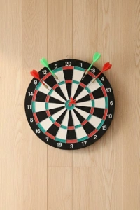 17 İnç Dart Tahtası Şık Tasarım Dayanıklı Yapı ve Dart Oku Hediyeli