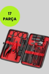 17 Parçalık Deri Kaplamalı Manikür Seti