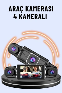 170° Geniş Açı 4 Kameralı Araç Kamerası Hareket Algılamalı