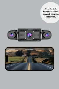 170° Geniş Açı 4 Kameralı Araç Kamerası Hareket Algılamalı