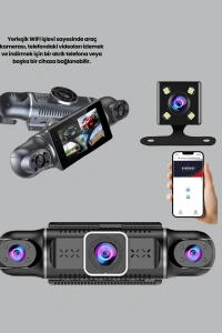 170° Geniş Açı 4 Kameralı Araç Kamerası Hareket Algılamalı