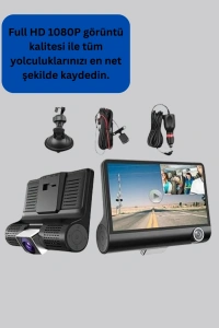 170° Geniş Açılı Araç Kamerası – 4.0” IPS Ekranlı Full HD DVR