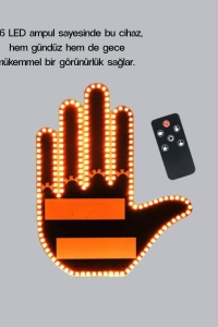 176 LED’li Amber Trafik Uyumlu Sinyal Işığı – El Hareketiyle Kontrol