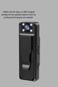 180° Döner Lensli Mini Kamera 1080P Full HD Hareket Algılama 1200mAh