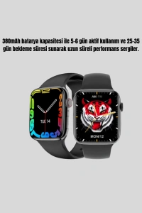 1.9 İnç Akıllı Saat – Bluetooth 5.0, Kablosuz Şarjlı, IP68 Su Geçirmez Akıllı Saat