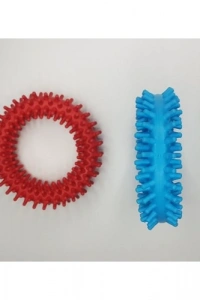 2 adet Evcil Hayvan Diş Temizleyici Oyuncak - Isırma Çember Seti