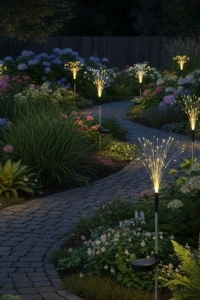 2 Adet Saçak Model Sensörlü Solar Bahçe Lambası