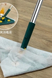 2 Bezli Üçgen Çek Çekli Mop Islak Mendil Uyumlu