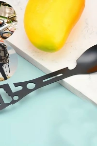 2li Paket Taktiksel Spork Kaşık Çatal - 5 Fonksiyonlu - Paslanmaz Çelik