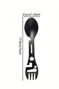 2li Paket Taktiksel Spork Kaşık Çatal - 5 Fonksiyonlu - Paslanmaz Çelik
