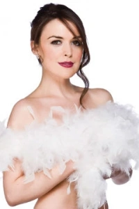 2 Metre Boa Tüy Otriş - Beyaz