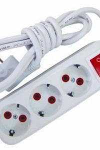 2 mt Kablolu Anahtarlı 3 lü Topraklı Grup Priz