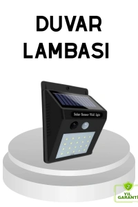 20 LED Güneş Paneli Aydınlatma – Fotoselli ve Hareket Algılamalı Dış Mekan Duvar Lambası