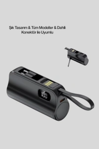 2000mAh Mini Powerbank Dahili Konektörlü PD 20W