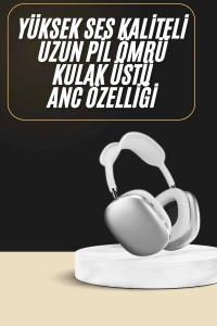 2025 Model Kulak Üstü Kablosuz Bluetooth Kulaklık Gürültü Azalta Uzun Pil