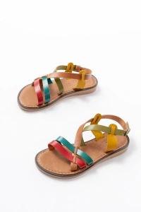 205-05 Multi Ortopedik Hakiki Deri Kadın Sandalet