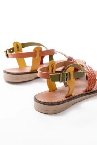 205-09 Multi Ortopedik Hakiki Deri Kadın Sandalet