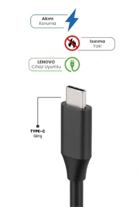 20V 2.25A TYPE-C 45W LENOVO İçin Laptop Adaptör