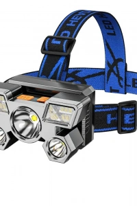 212 Model Şarjlı 5 Led 4 Modlu Cob Led Avcı Balıkçı Kamp Süper Kafa Lambası