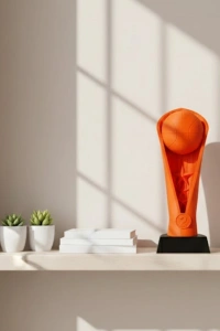 23cm Turuncu Basketbol Kupa Biblo Modern Ödül Dekor Ürünü