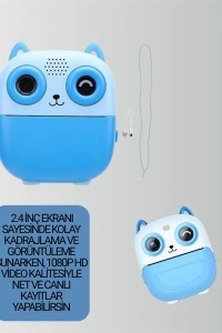 2.4” Ekranlı Mini Kamera – 1080p Kayıt + Mürekkepsiz Yazdırma