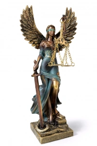 24x7 cm Polyester Kanatlı Adalet Biblosu