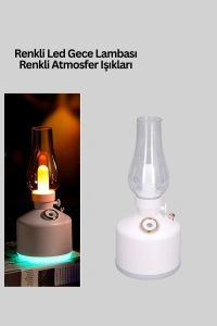 280 ml Tanklı Retro Gaz Lambası Difüzör USB Şarjlı Hava Nemlendirici