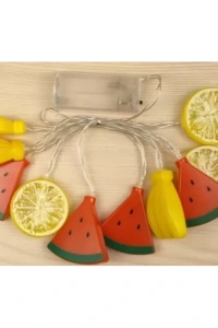 2m 10 Led Karışık Meyveler Şekilli Işık