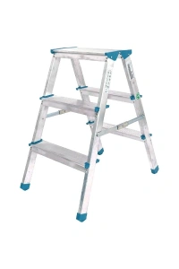 3+3 Çift Basamaklı Alüminyum Metal Merdiven