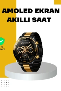 3 Bileklikli Amoled Akıllı Saat Bluetooth Çağrı ve Sağlık Takipli