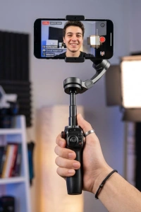 3 Eksen Telefon Gimbal Stabilizer Video Sabitleyici Vlog ve Çekim Aparatı